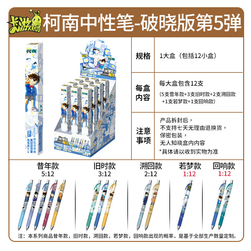 正規品 カードゲーム コナン ゲルペン ブラインドボックス ブレイズバージョン 第5弾 コミックテーマ 怪盗キッド コナンペン 文具|undefined