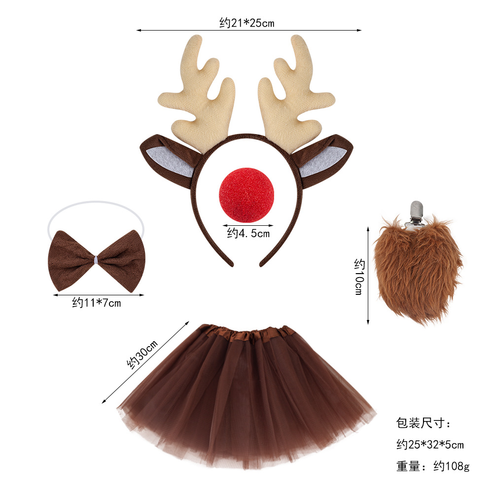 Diademas navideñas, diademas infantiles con cuernos de reno, artículos para fiestas, accesorios para la cabeza de reno, suministro transfronterizo, conjuntos de orejas de ciervo al por mayor image 15