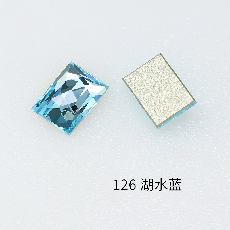 Dongzhou кристалл 14×10 мм без отверстия, прямоугольный цвет, супер яркий, посеребренная плоская основа, кадр K9 кристаллы для одежды, diy аксессуары