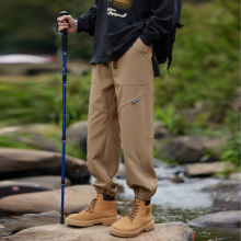 机能冲锋裤男士秋冬新款韩版潮牌工装休闲裤男款宽松束脚哈伦裤子