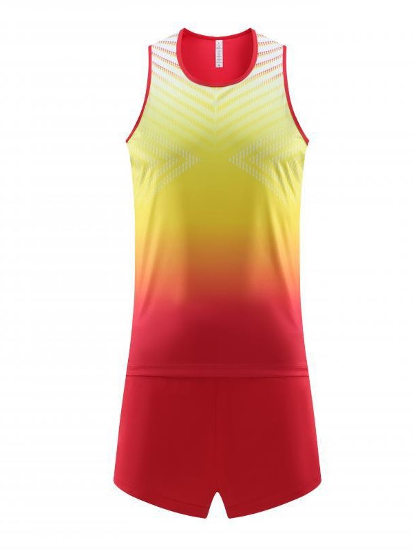 Trajes de entrenamiento de pista y campo, chaleco de maratón de sprint masculino, prueba deportiva, ropa de carrera de pista y campo 8315