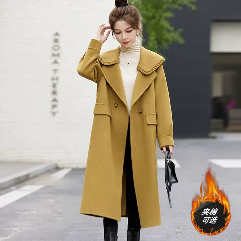 Quilted demi-season doll, woolen coat, Japanese and Korean, increased thickness, 2023, doll collar