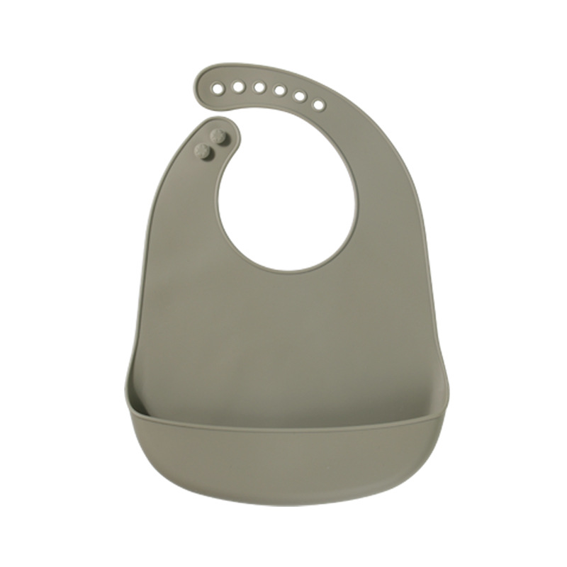 東莞グリーン工場ベビーシリコンよだれかけビスフェノールフリー赤ちゃん唾液バッグ子供用食器給餌セット