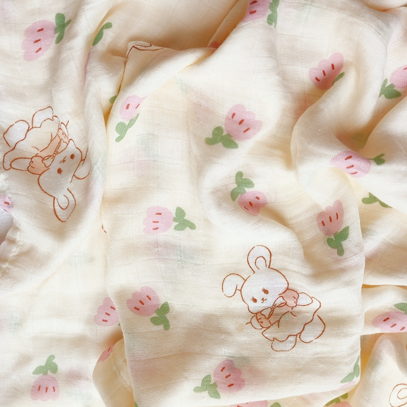 Bamboo Cotton Cover Blanket Baby Baby Child Single Layer Bamboo Fiber Gauze Bag Towel Baby Swaddling Towel Wrapping Towel Bath Towel Cover Towel
