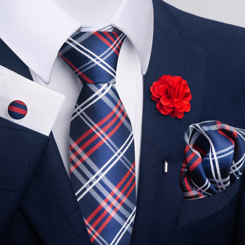135g Weight Square Scarf, Cufflinks, Tie Classification Polyester Yarn Material Geometric, Stripe, Cashew Nuts Pattern All Seasons Season Men's Gender Commute Style Commute Geometric Stripe Cashew Nuts Polyester Yarn Men's Square Scarf Cufflinks Tie 105