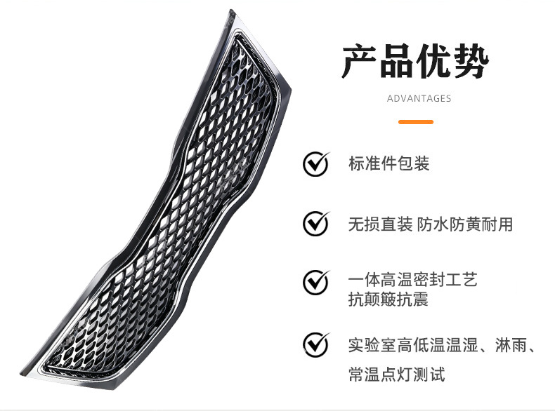 Applicable to 2014-2015 Kia K5 models: low-end front grille and front bumper trim accessories