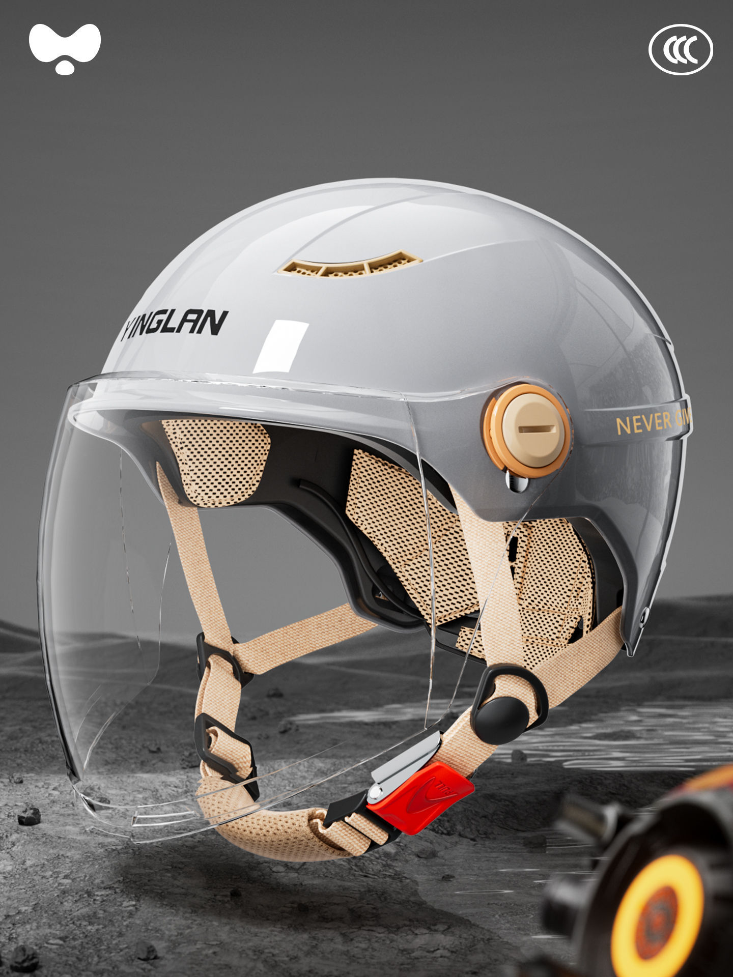 Universal – Motosiklet kaskı (dəbilqə) Helmet Electric - 3c-single-lens-starry-sky-grey-hd-long-lens