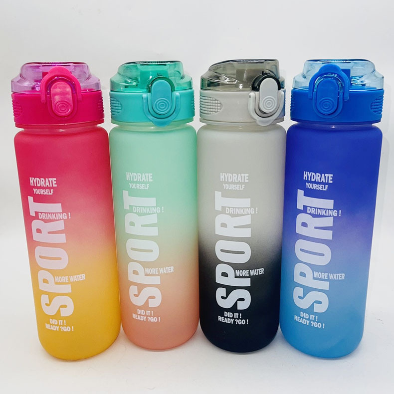 Youyun color gradiente 370 nuevo tazas de plástico SPORT color soleado tazas de plástico frescas y felices tazas de bebida directa