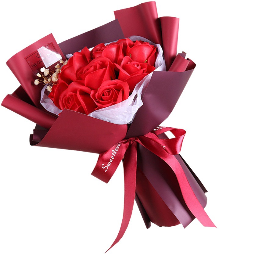 Li Zhiran Papel Ouya impermeable bicolor 56*56 Apertura de la canasta de flores Material Ramo Papel de embalaje al por mayor Spot