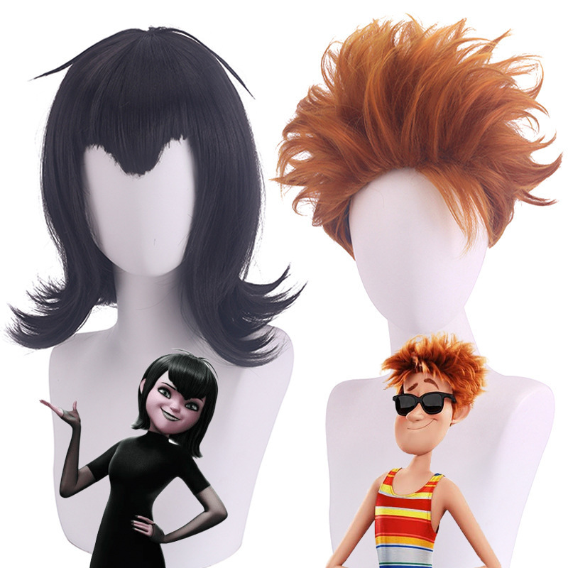 Animation European and American Cosplay Wigs Hotel Transylvania Vampire's Daughter Mavis Jonathan Anime Wigs