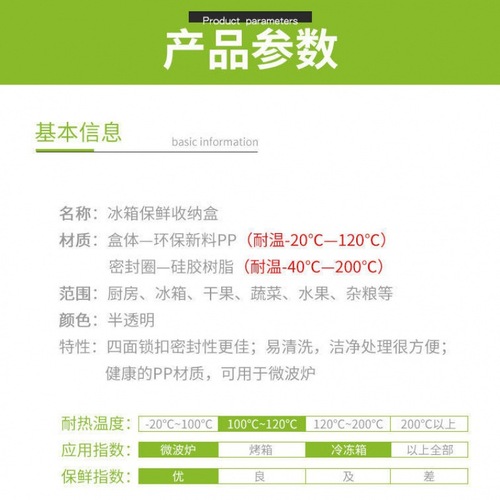 Preservation Box Small Size Food Grade Plastic Snack Seal Box Fruit Baby Food Box Microwave Rice Box Canteen Sample Box