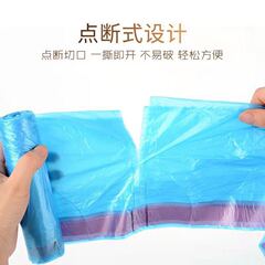 Pull-string garbage bag, household thickened handle kitchen student large black plastic bag, bulk wholesale