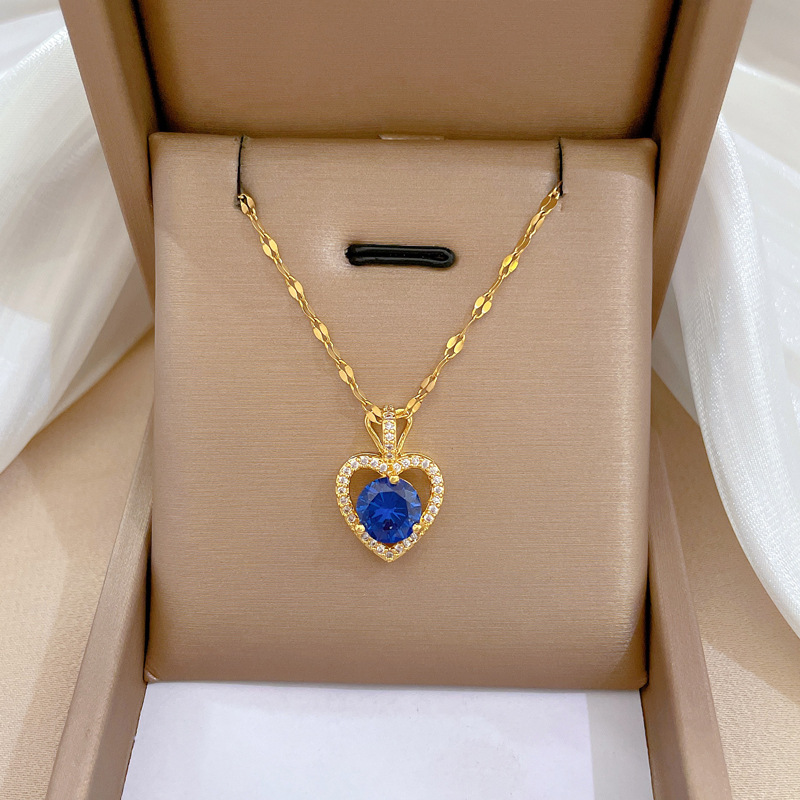 Exquisite Micro Diamond Necklace For Women Elegant Collarbone Chain_voghion.com