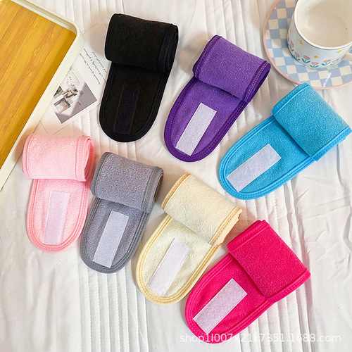 European and American fashion ant cloth Velcro headband women's sports sweat-absorbent breathable confinement towel face wash hair accessories headband