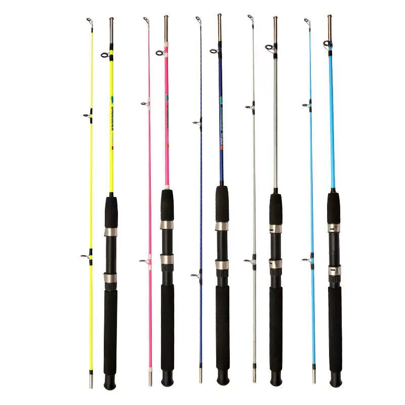 OEM заказ Luya Pole FRP Рыболовная удочка Черный двухсекционный вставной стержень 1,6 м 1,8 м оптом твердый стержень