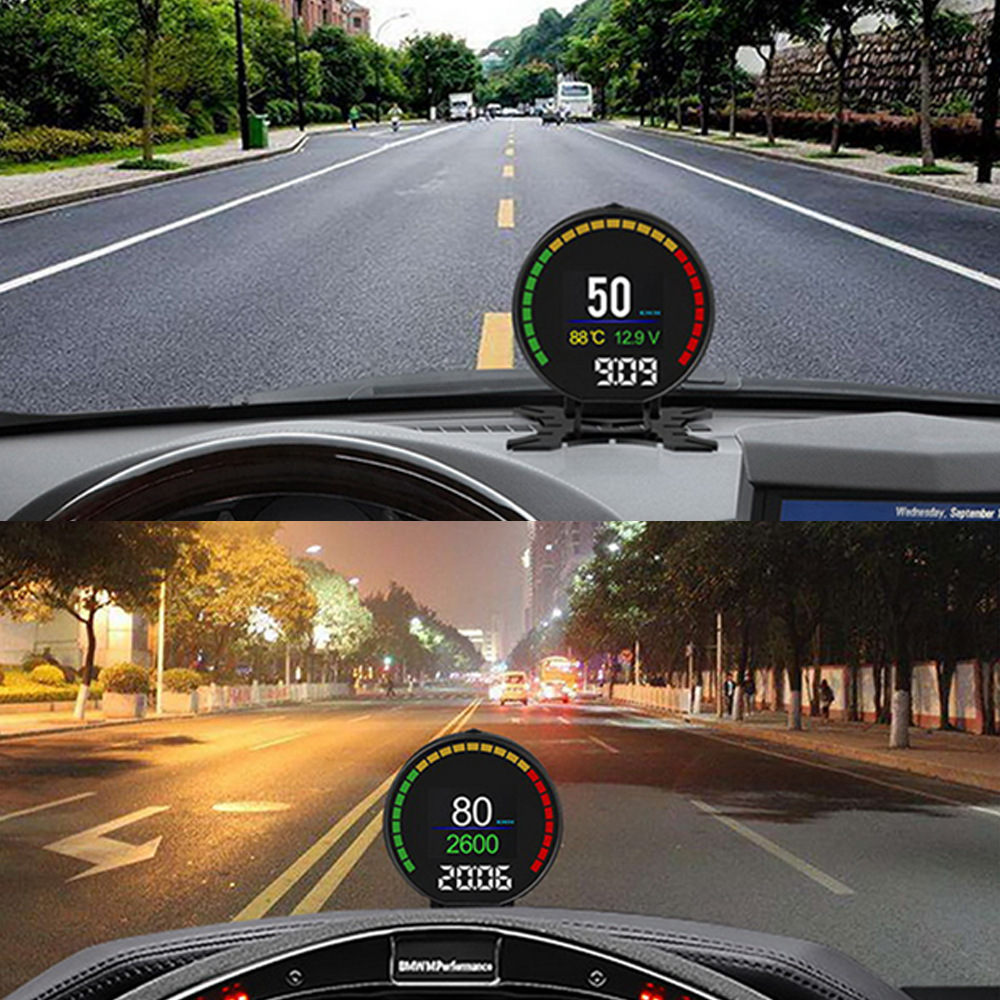 P15 Intelligent Driving Computer Obd2 System 2.84inch Lcd Color Screen Information Does Not Require Reflection for Hud Head-Up Display