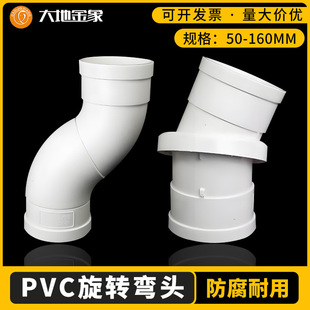 PVC�����D�f���^110��360�ȿ��{����ˮ�ܷ��w����ˮ���^���