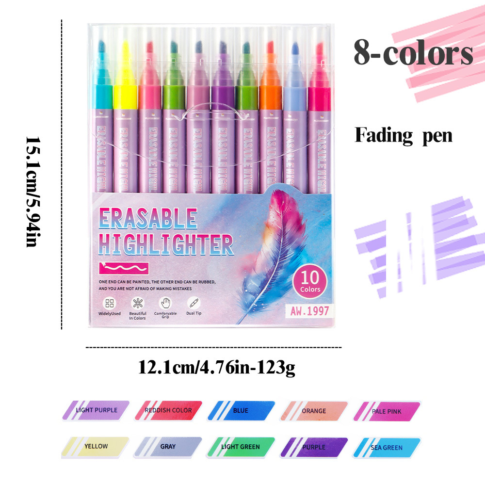 Creativo de doble cabeza borrable puntero de resaltado puntero al por mayor