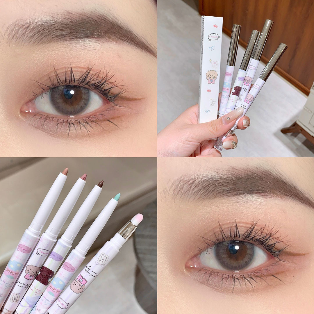 Cappuvini de doble cabeza delineador de ojos estofado impermeable no estofado