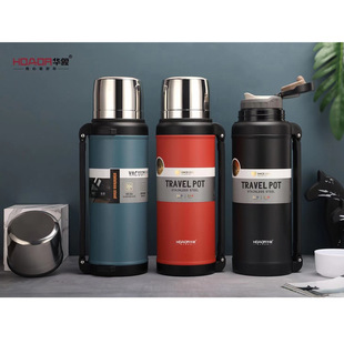 Huaxiang's New Inner 304 Stainless Steel Outdoor Travel Water Kettle Running Sports Insulation Water Kettle Copper-plated Liner Hot Water Kettle Wholesale