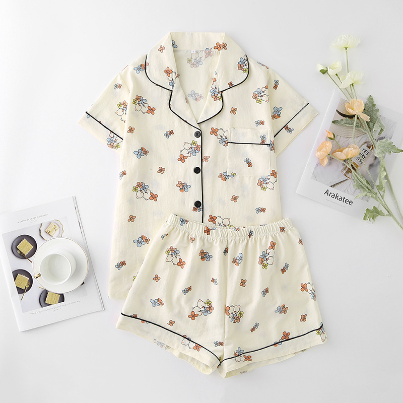 ZF-구름 짧은 거북이 세트-곰 꽃