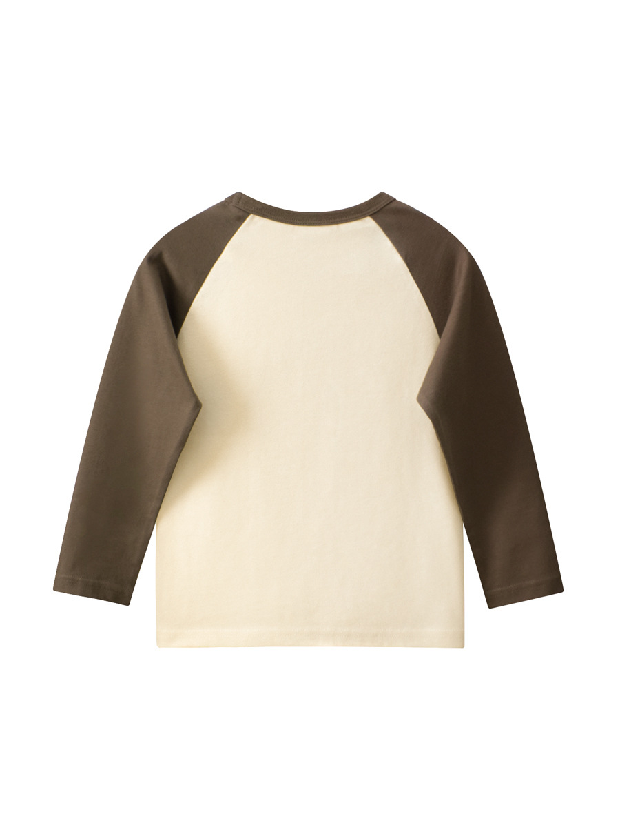 27kids ropa infantil transfronteriza otoño nueva camisa de fondo para niños camiseta de manga larga para niños ropa de bebé cabello de una pieza