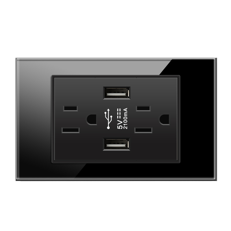 Versión horizontal americana de seis agujeros + 2USB