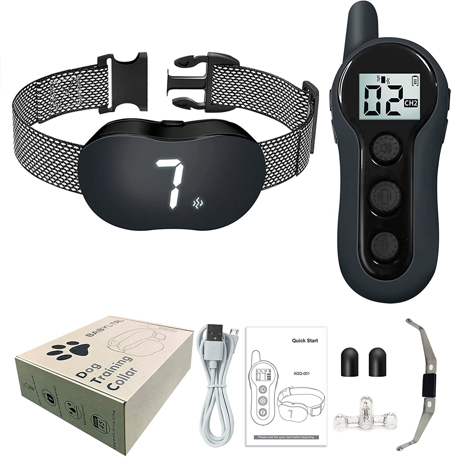 Трансграничный новый пользовательский дрессировщик собак пульт дистанционного управления Дрессировка собак лай воротник остановка лай домашних животных