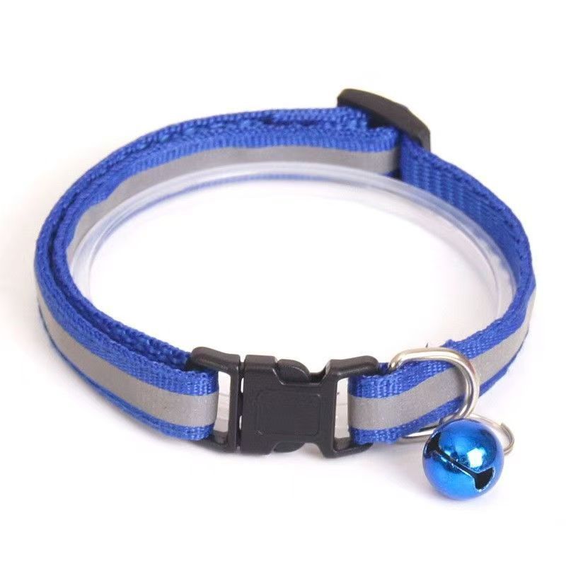 Collar reflectante para mascotas collar de tela collar reflectante para gatos collar de campana para mascotas collar luminoso para gatos