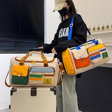 大容量短途旅行包旅游可套拉杆箱手提包女收纳袋轻便行李袋待产包