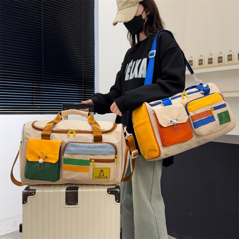 大容量短途旅行包旅游可套拉杆箱手提包女收纳袋轻便行李袋待产包