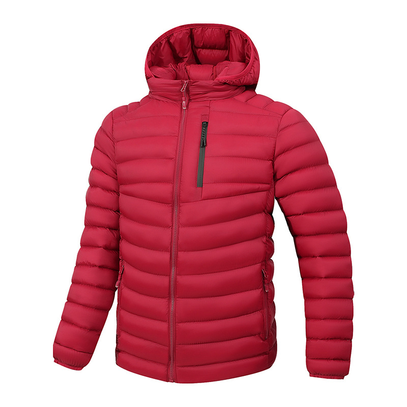 Generic Puffer Jacket Hooded Red