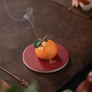Creative Orange Incense Burner with the Meaning of Good Luck and Good Fortune, Home Indoor Incense Holder, Incense Holder, Zen Tea Room Aromatherapy Stove