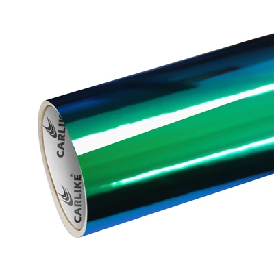 Rainbow Electroplated Pvc Car: Automotive Film - 135x-18-m-rainbow-plating-green-blue