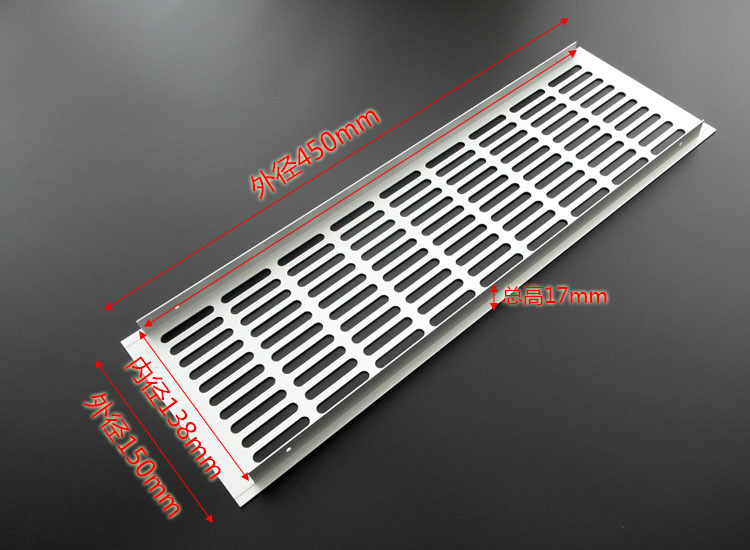 Fábrica al por mayor de aleación de aluminio red de ventilación rectangular armario ventilación de ventilación de ventilación de ventilación multipropósito
