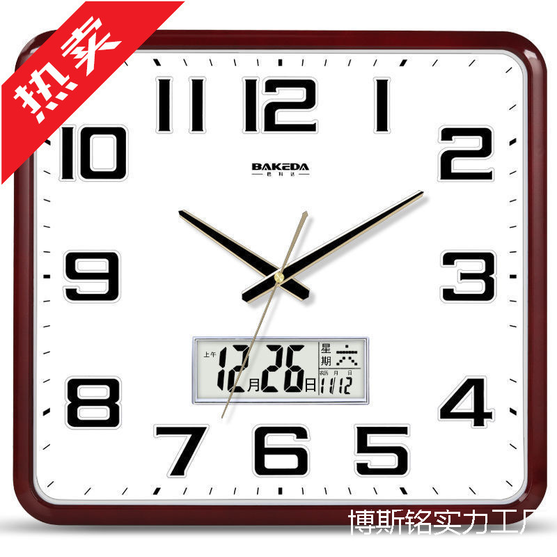 Clock Wall Clock Modern Electronic Square Quartz Clock Silent Wall Clock Living Room Calendar Clock Home Simple Fashion Clock Wall Clock Modern Electronic Square Quartz Clock Silent Wall Clock Living Room Calendar Clock Home Simple Fashion