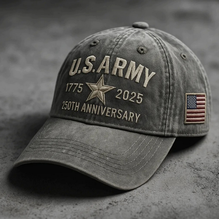 Nuevo sombrero de impresión transfronteriza para hombres hace viejos sombreros de béisbol retro Europeos y estadounidenses 250 años conmemorativo sombrero de lengua de lazo