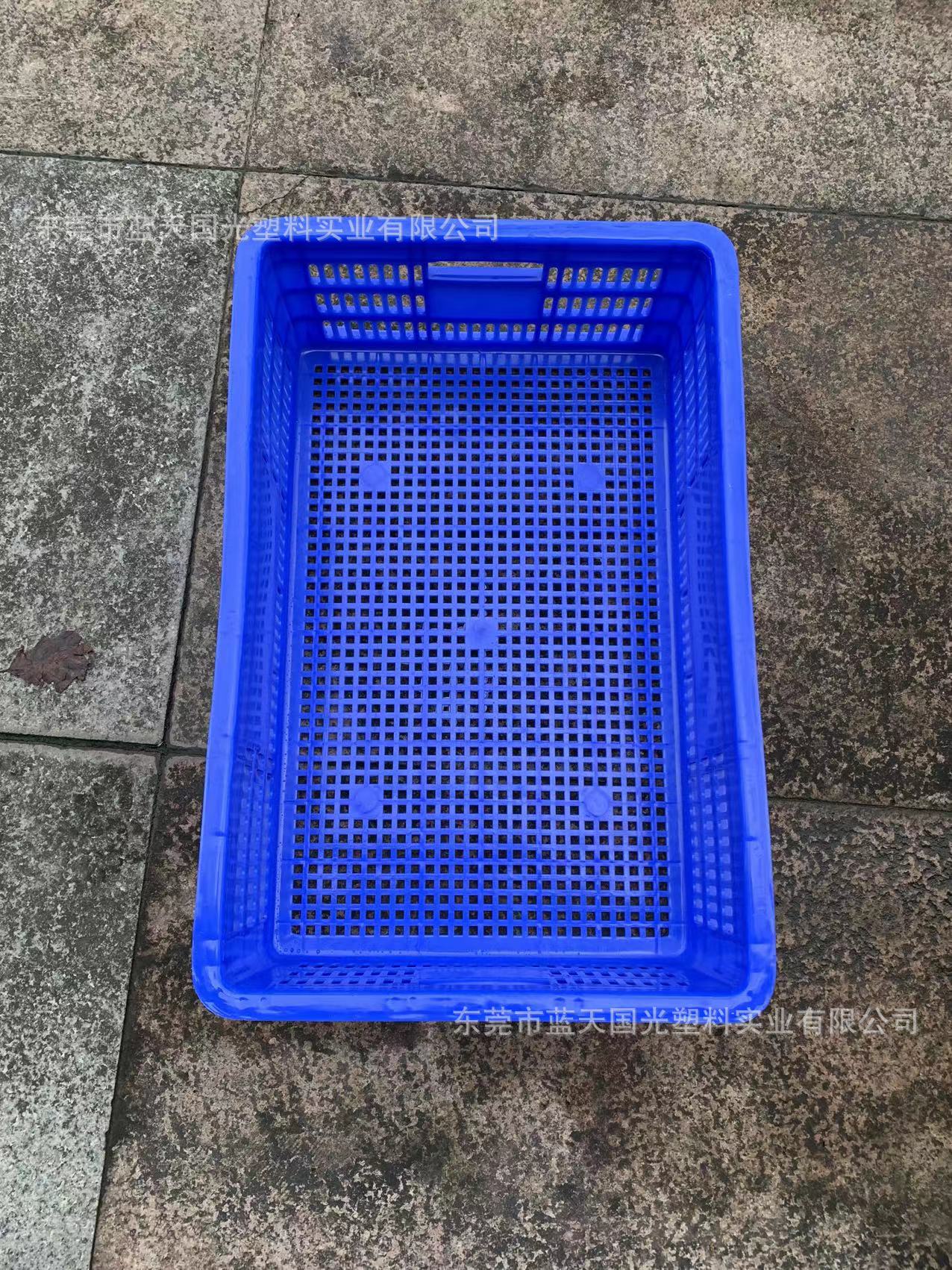 全新料加厚蓝色周转框 耐摔压周转箩 食品级周转塑料萝