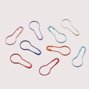 Colorful Paint Electrophoresis Gourd Pin U-Shaped Buckle Pin Crochet DIY Clothing Tag Auxiliary Accessories Jewelry Wholesale