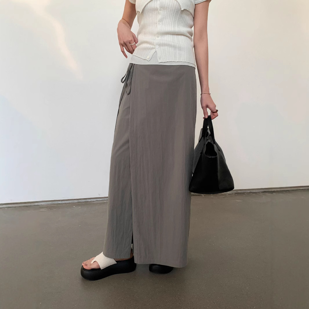 6UP2025春夏韓系系帶半身裙設計感廣州13行新款慵懶ins穿搭91132