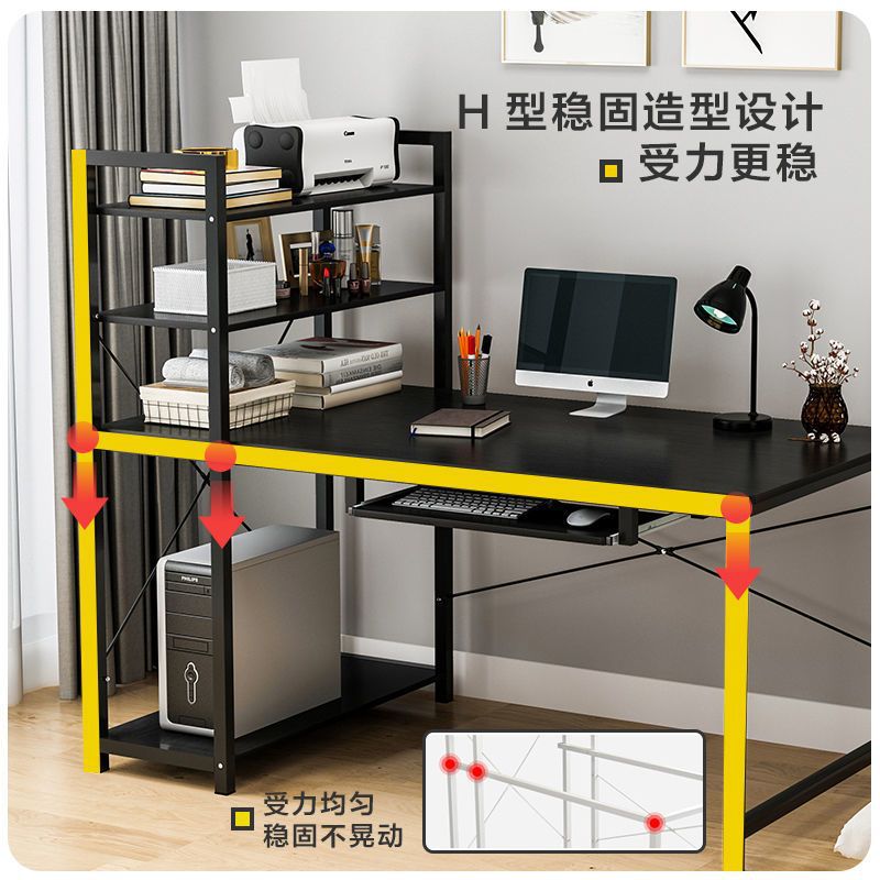 Computer Desk Bookshelf Combination Desktop Table Student Simple Rental Home Desk Bedroom Simple Table