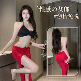 情趣内衣性感玫瑰新娘婚纱夜用纯欲分体女睡衣秘书包臀高开叉制服