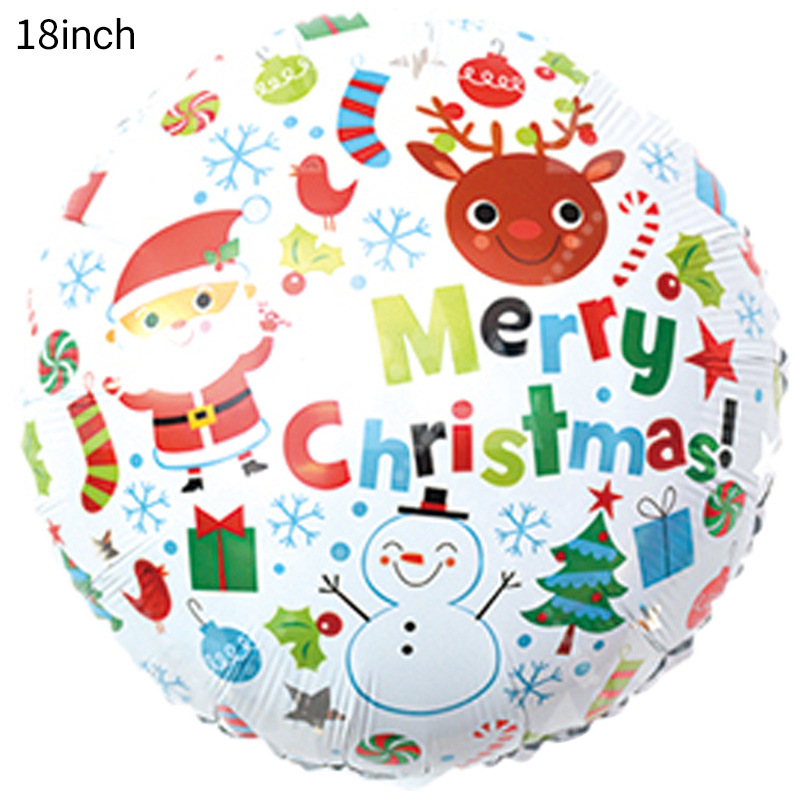 18 pulgadas película de aluminio bola bola globo de Navidad dibujos animados tema de hielo y nieve fiesta noche de Navidad papel de aluminio globo decoración