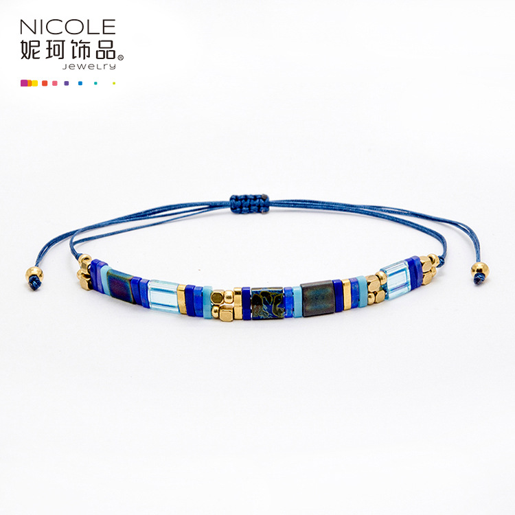 Europa y América pulsera personalizada playa verano TILA joyería con cuentas insta Internet celebridad Bohemia joyería de Nike image 6