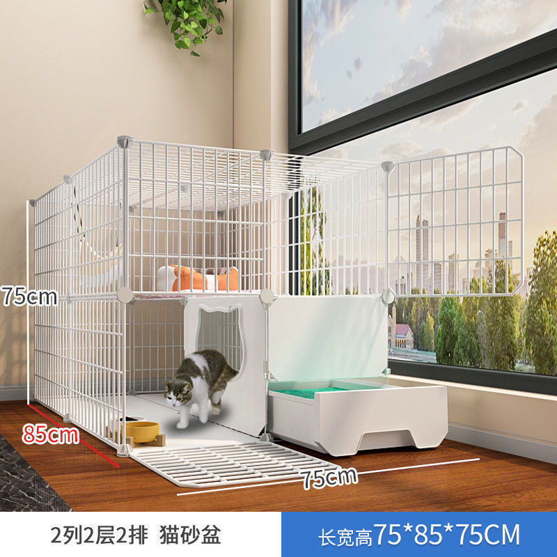 トイレ一体型猫ケージ 特価 3階建て 家庭用 屋内 特大フリースペース ペットヴィラ 猫ハウス|undefined
