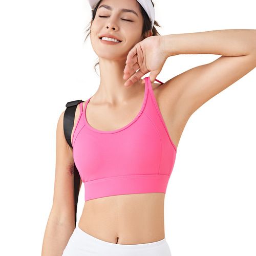 New high-intensity sports bra for women, one-cup shockproof running sling, beautiful back, summer fitness bra, yoga vest