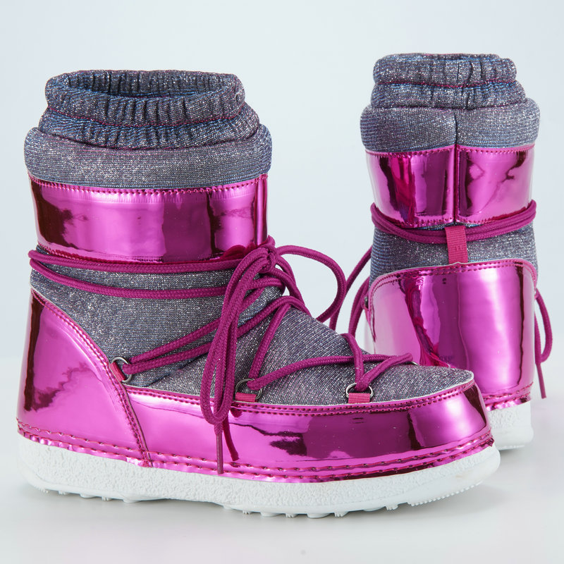 Botas lunares de comercio exterior de colores brillantes soportan muestras transfronterizas para recoger pequeñas botas lunares de pie izquierdo y derecho populares otoño y invierno