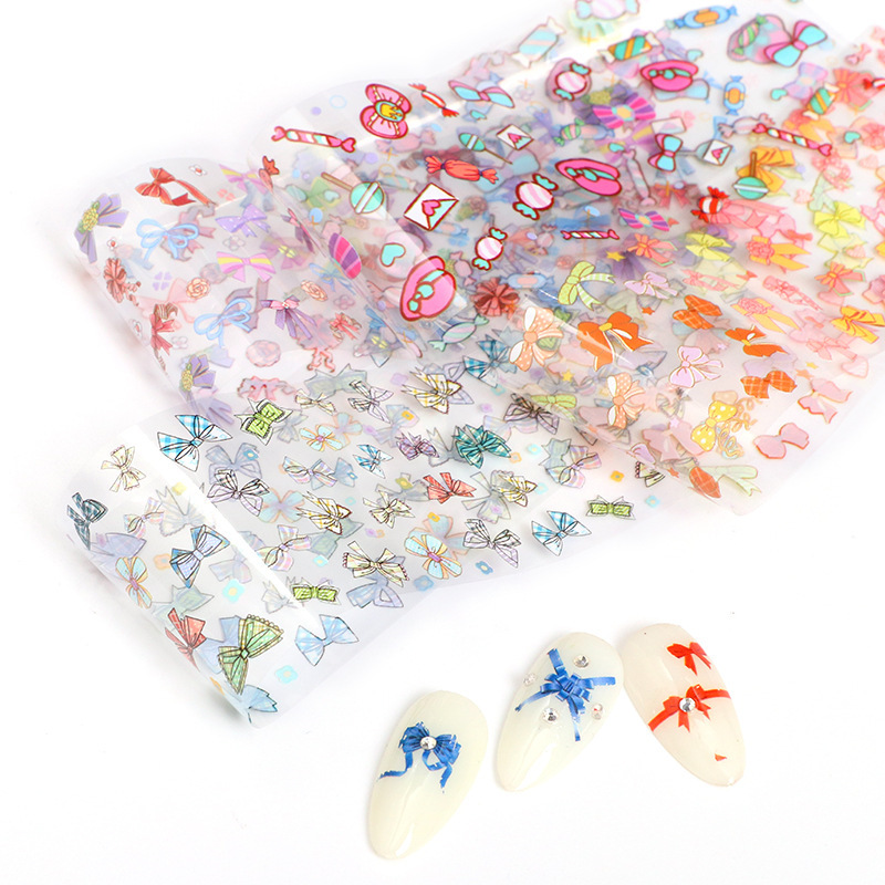 New Manicure Flower Colorful Star Paper Leopard Series Transfer Paper Love Lace Flower Bow Sticker New Manicure Flower Colorful Star Paper Leopard Series Transfer Paper Love Lace Flower Bow Sticker