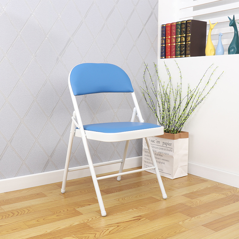 두꺼운 강철 판베이스 더블 레이어 스폰지 화이트 다리 블루 얼굴