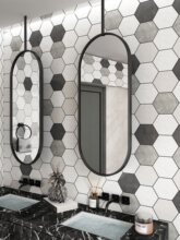 椭圆形吊杆浴室镜吊镜悬空旋转天花板卫生间悬挂镜子酒店民宿